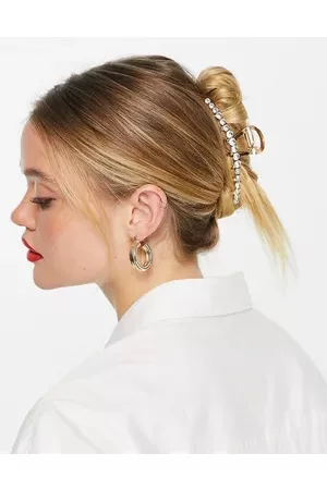 ASOS Hair claw with crystal design in tone