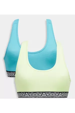 Umbro Women Sets - 2 pack co-ord racerback bra in green and turquoise