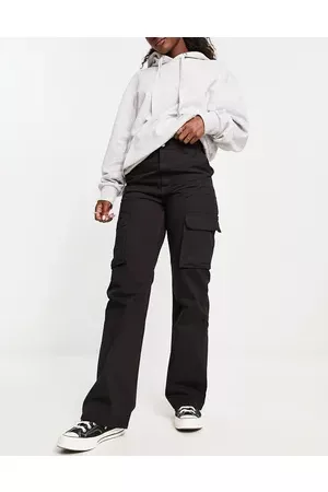 Dr Denim Women Cargo Pants - Echo utility wide leg trousers in