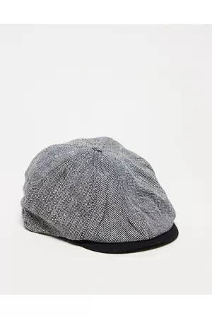 Farah Herringbone baker boy hat in