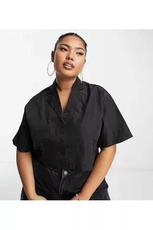 Dr Denim Women Tops - Ebby nylon cropped shirt in chrome