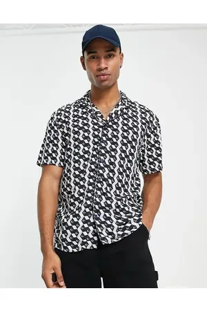 New Look Piped geo print shirt in pattern