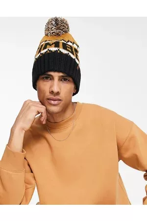 Timberland Knit In cuffed beanie in wheat tan