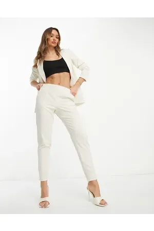 VILA Tailored tapered trouser co-ord in cream