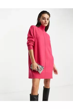 French Connection Women Casual Dresses - Oversized roll neck mini dress in