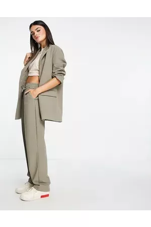 SELECTED Women Sets - Oversized blazer co-ord in stone