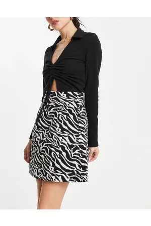Forever Unique High waisted skirt in zebra