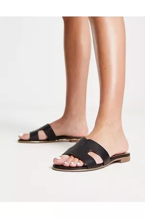 Dune London loopy slip on flat sandals in