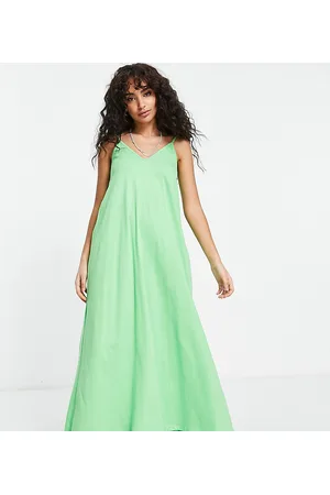 Asos design plunge tea maxi dress with pep hem best sale