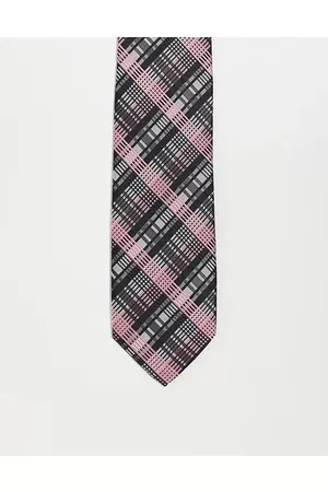 Gianni Feraud Slim tie in and pink check