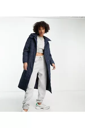 Urban Code Women Coats - Longline puffer coat with zigzag quilt in