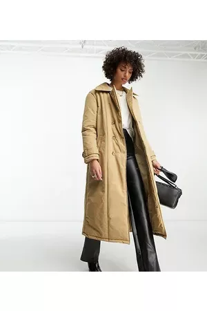 Urban Code Padded trench coat in camel