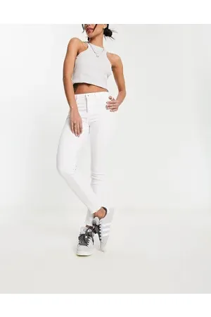 ONLY Blush skinny jeans with frayed hem in