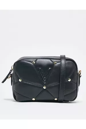 Valentino by Mario Valentino Ocarina black quilted cross body bag with  chain strap, ASOS