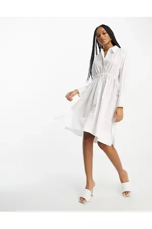 French Connection Women Casual Dresses - Mini shirt dress with tie waist in
