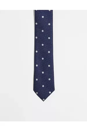 Harry Brown Men Neckties - Polka dot tie in navy