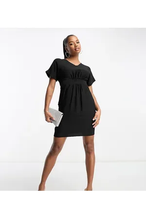 Closet Belted tulip mini dress in