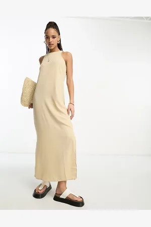 VERO MODA Racer maxi dress in stone
