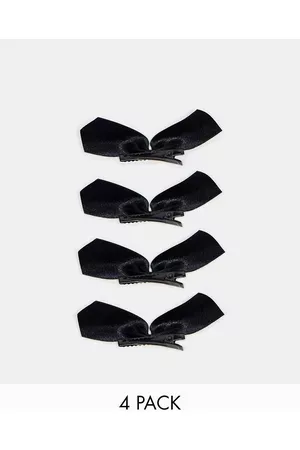 ASOS Women Hair Accessories - Pack of 4 hair clips with bow detail in satin