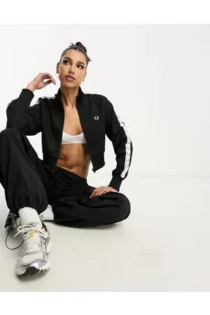 Fred Perry Cropped taped track jacket in
