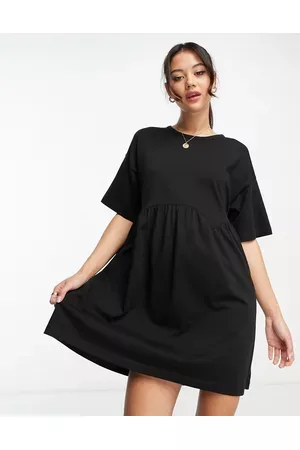 ASOS Women Casual Dresses - Short sleeve seam detail mini smock dress in