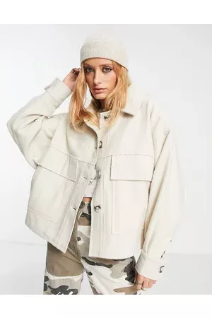 Bolongaro Women Jackets - Cropped utililty jacket in beige