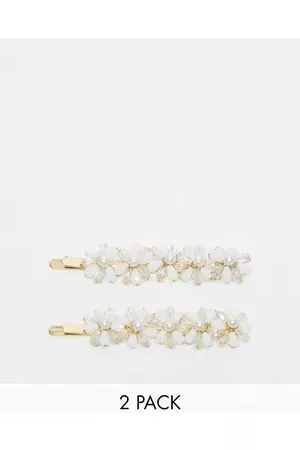 ASOS Women Hair Accessories - Pack of 2 hair clips with floral design