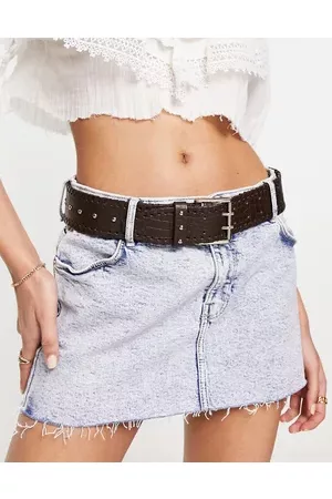 Bolongaro Women Belts - Leather studded belt in