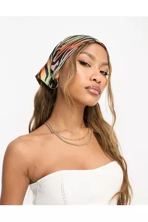 ASOS Women Hair Accessories - Tiger print ombre large headscarf