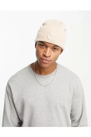 Timberland Tonal 3D embroidery beanie in light