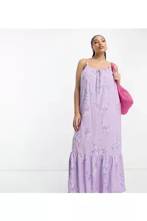 River Island Women Casual Dresses - Floral slip maxi dress in lilac