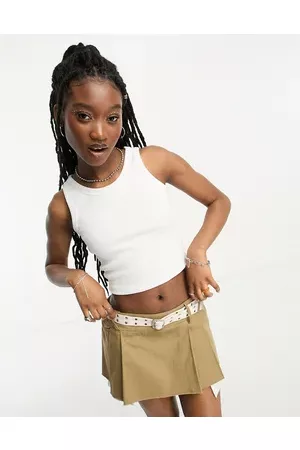 JJXX Fallon ribbed cropped vest top in
