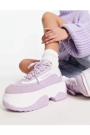 Kickers Women Platforms - Kade lo platform trainers in lilac Exclusive to ASOS