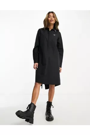 Fred Perry Women Casual Dresses - Fish tail shirt dress in
