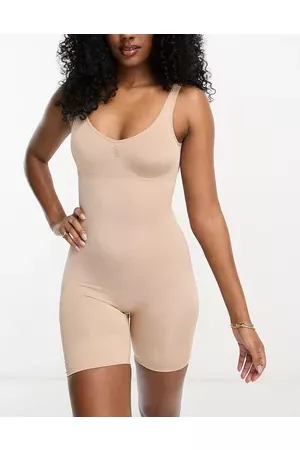 Magic Women Bodies - Bodyfashion low back shaping bodysuit with short detail in cappuccino