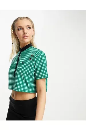 Fred Perry Women Short Sleeve - X Amy Winehouse cropped gingham shirt in