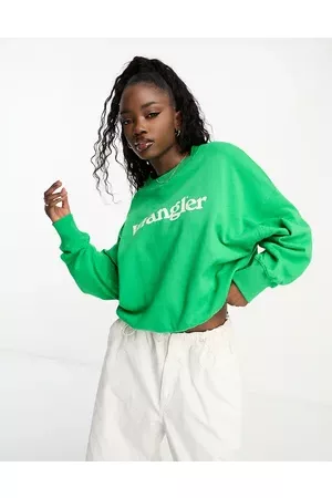 Wrangler Women Sweatshirts - Relaxed fit sweatshirt with chest logo in