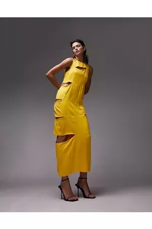 Topshop Women Midi Dresses - Premium Limited Edition slash column midi dress in