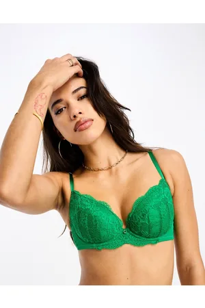 Ann Summers Emerald Green/Black Underwire Padded Sexy Lace