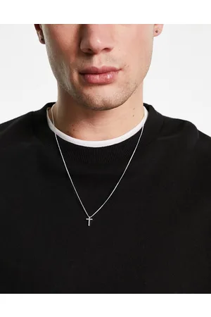 ASOS Necklace with ditsy cross in tone