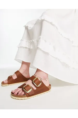Birkenstock Arizona Big Buckle Sandals in Cognac Leather