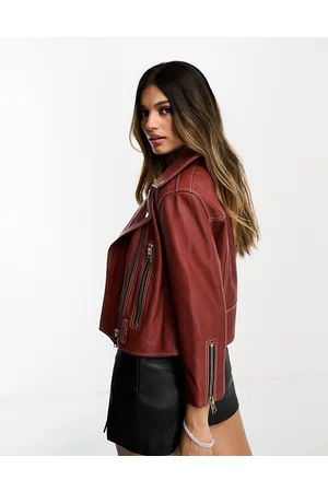 Leather Jackets in the color Red for women Shop your favorite