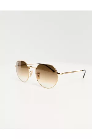 Ray-Ban Jack round hex sunglasses in and brown