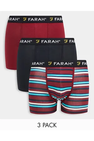 Farah 3 pack lounge t shirts in navy marl, burgundy marl and grey marl, ASOS