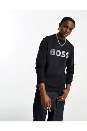 Boss salbo tonal print logo sweatshirt hot sale