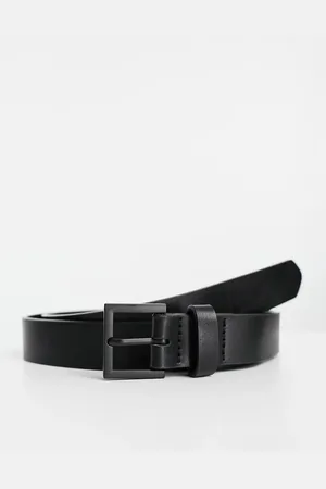ASOS Smart faux leather skinny belt with matte buckle in