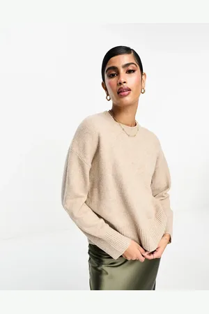 & OTHER STORIES Crew neck sweater in greyish brown