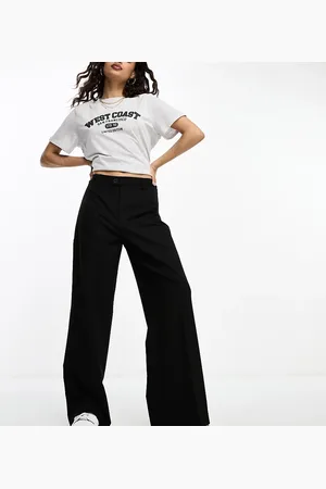Stradivarius Petite tailored straight trouser in