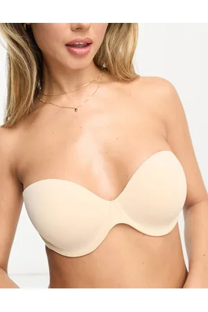 ASOS Moulded strapless backless bra with stick on wing in beige