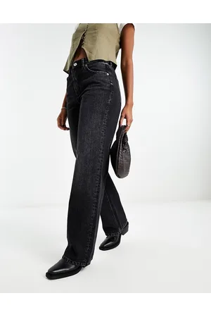 Stradivarius Wide leg dad jean in wash
